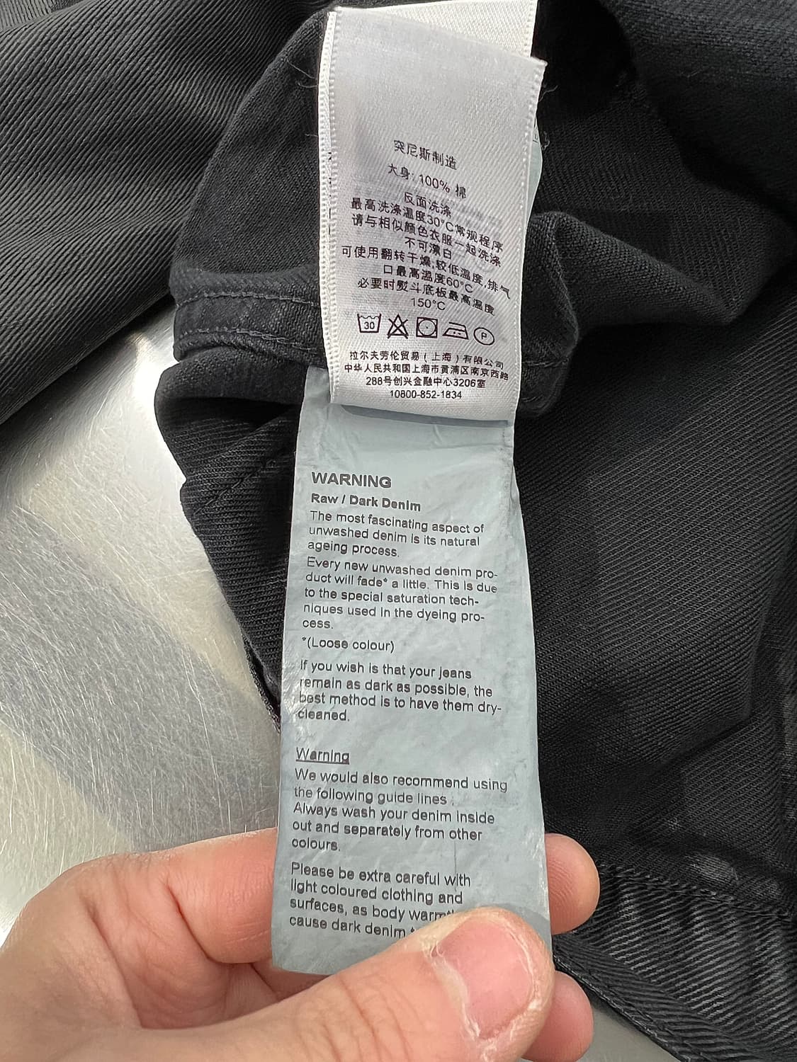 데님 앤 서플라이 블랙 왁스 코팅 블랭크 트러커 데님 자켓 상품이미지10