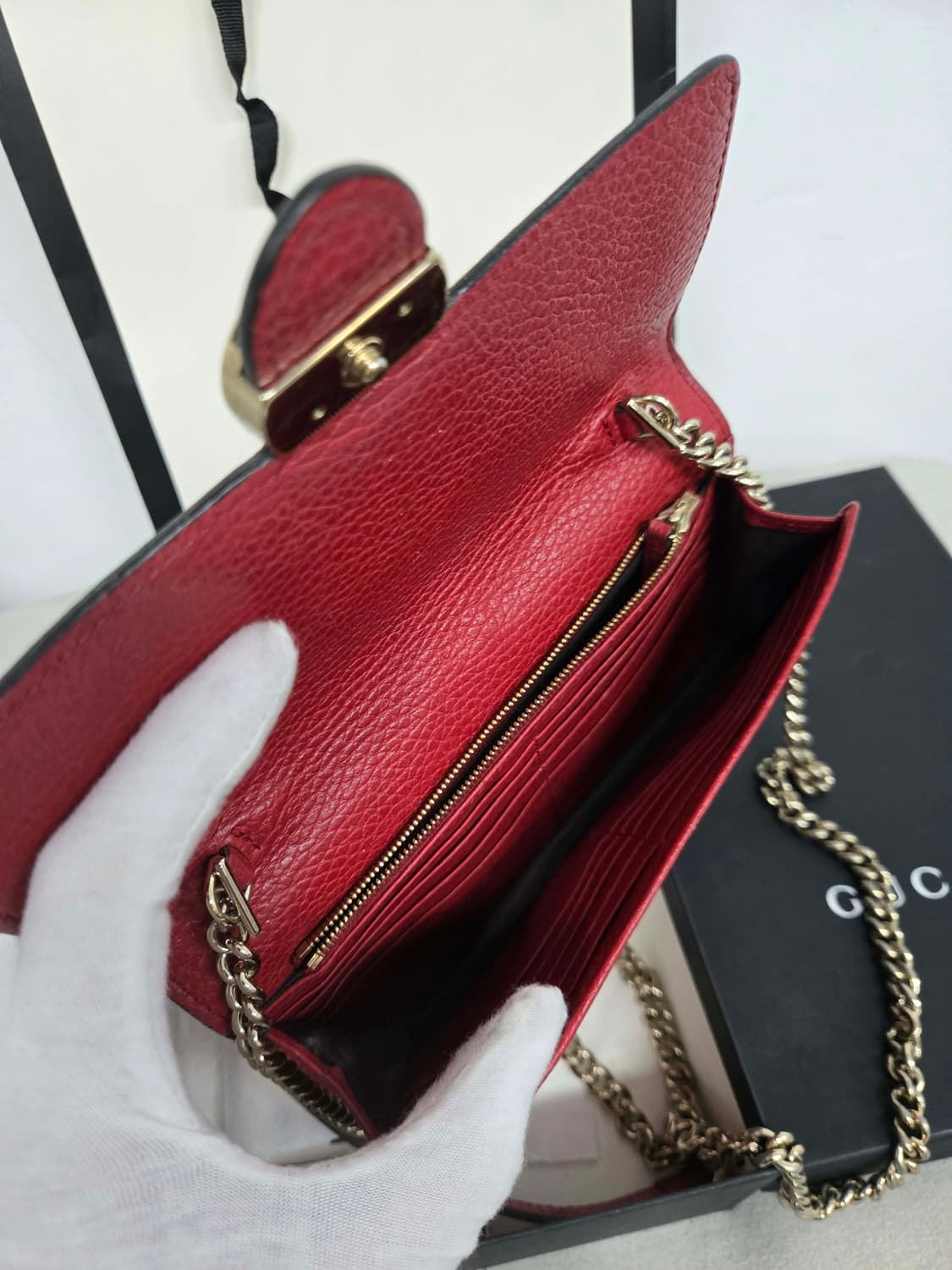 [보증서 정품] 구찌 인터로킹 체인백 상품이미지2