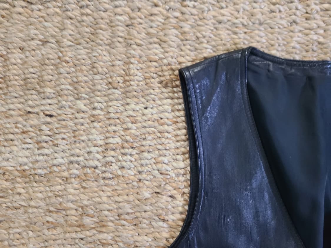 빈티지 카우하이드 레더 베스트 상품이미지3