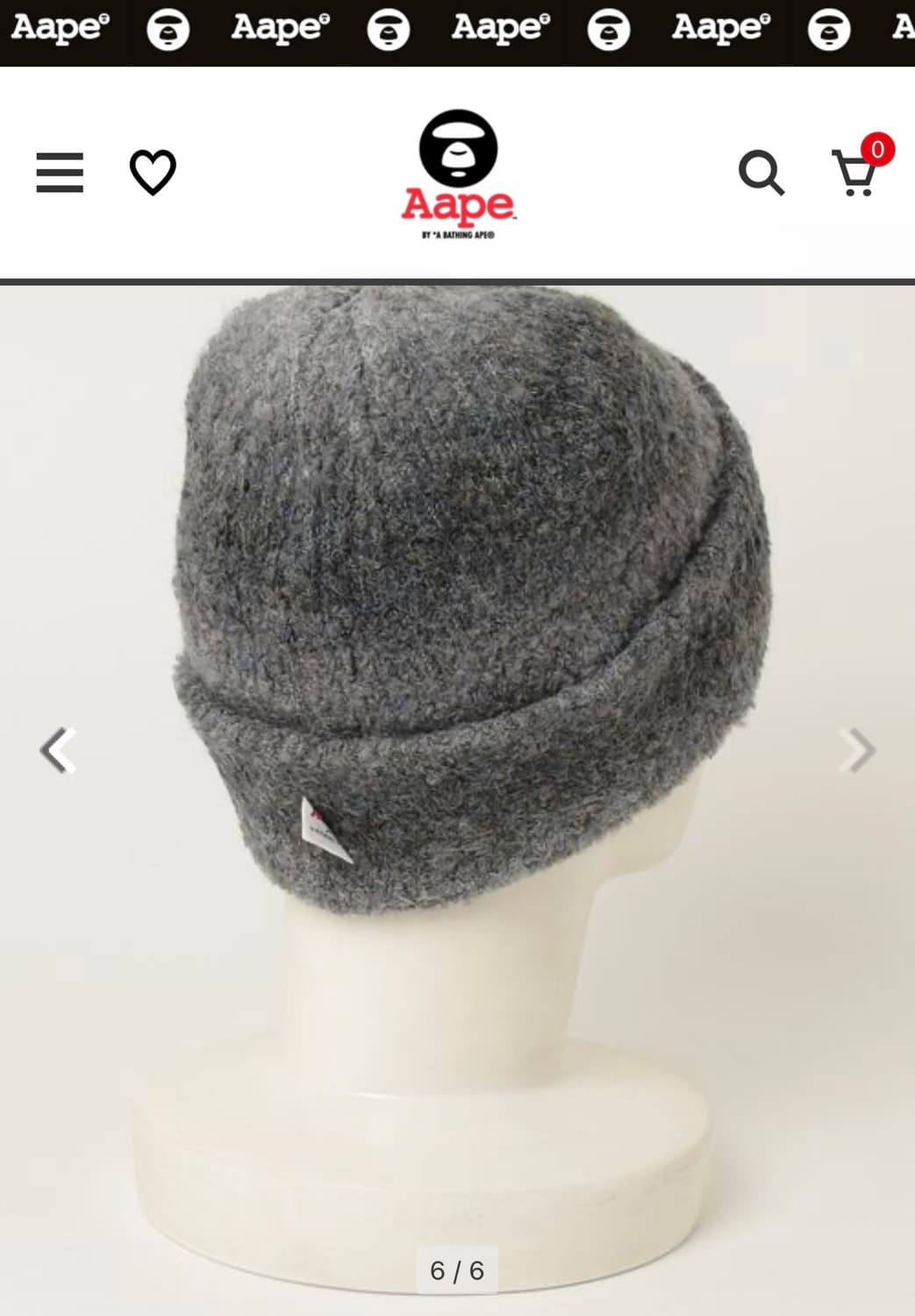 AAPE 에이프 모헤어 비니 상품이미지6