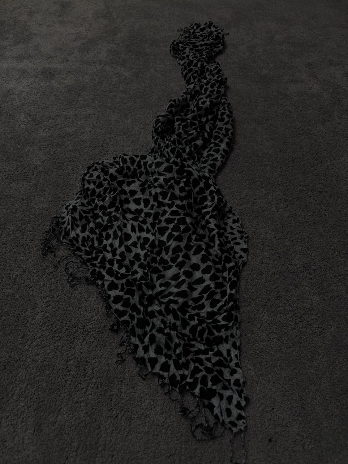 Vintage v-kei punk mood leopard scarf 상품이미지1