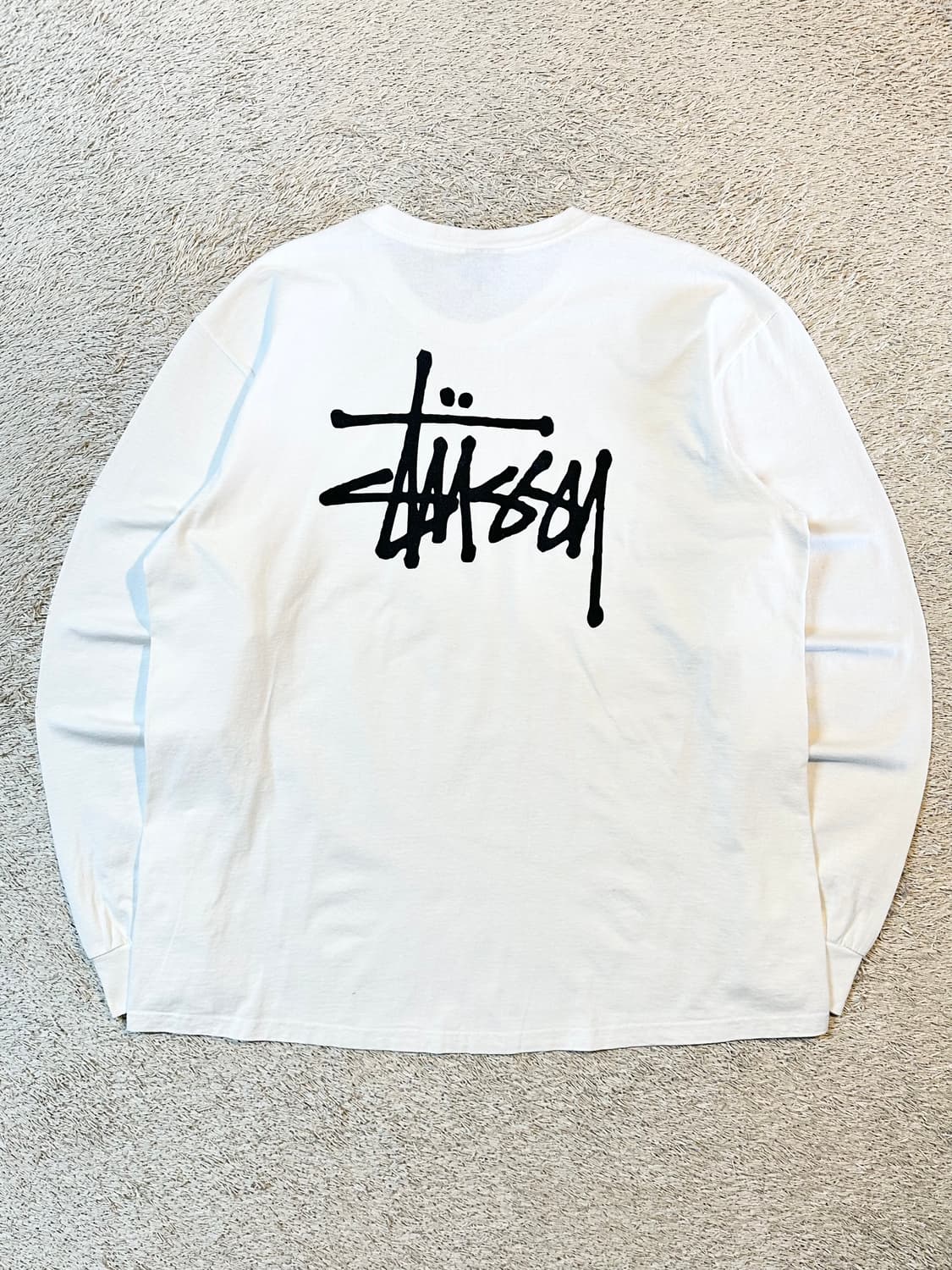 스투시 STUSSY 베이직 로고 롱슬리브 긴팔 화이트 상품이미지1