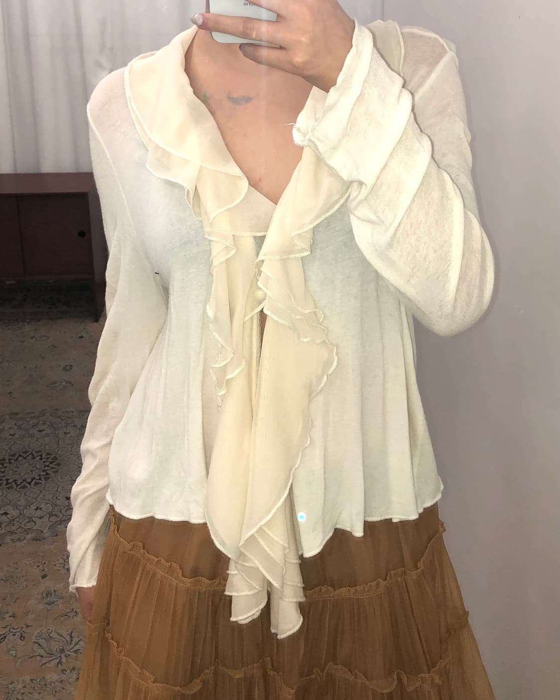 화이트 셔링 가디건 상품이미지3