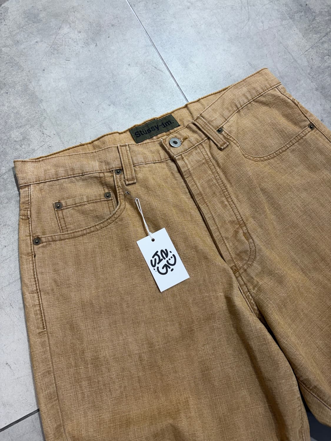 90s Stussy made in usa 와이드 워크 팬츠 바지 상품이미지3