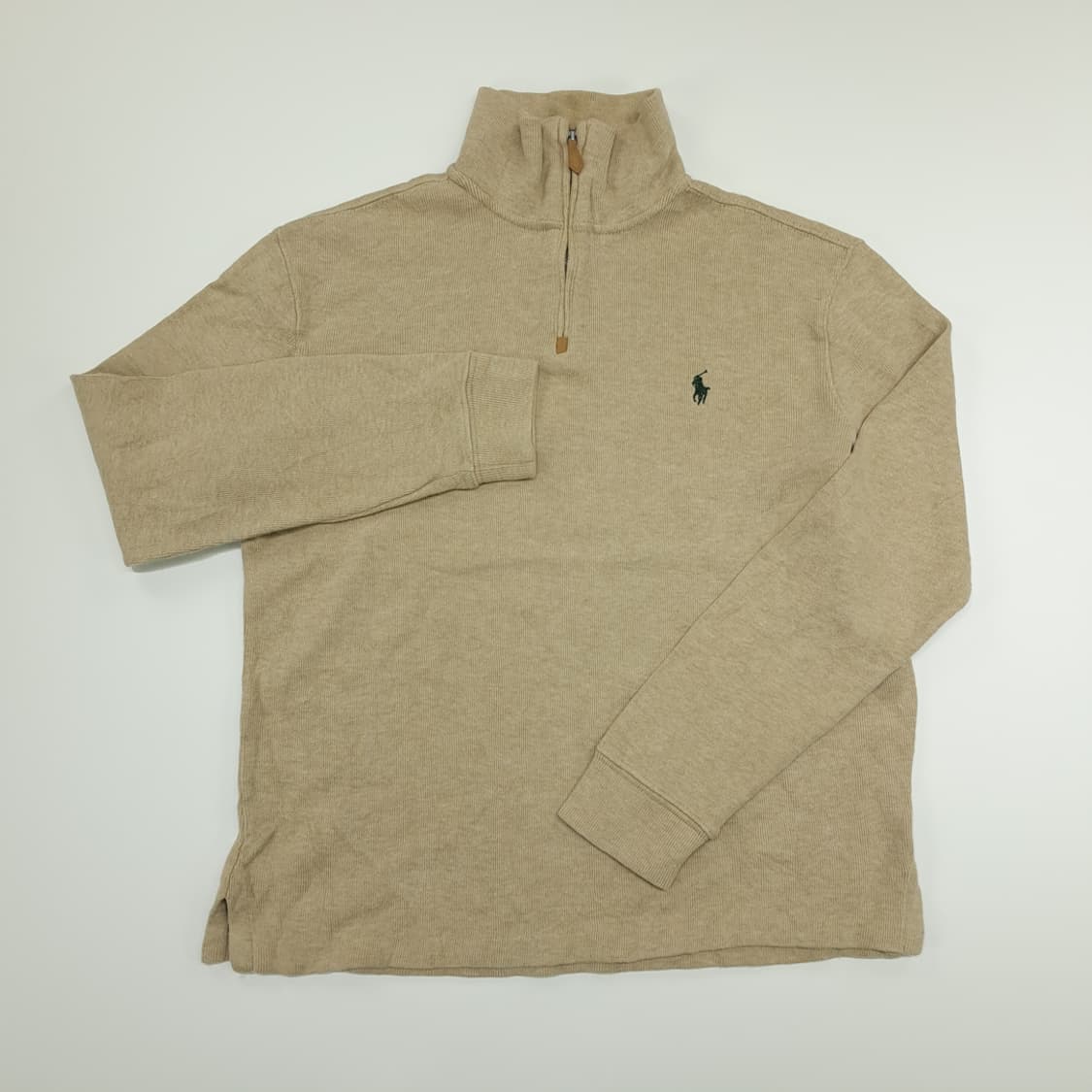 CN775 S 폴로 랄프로렌 오트밀베이지 하프집업 긴팔 니트 스웨터 상품이미지2