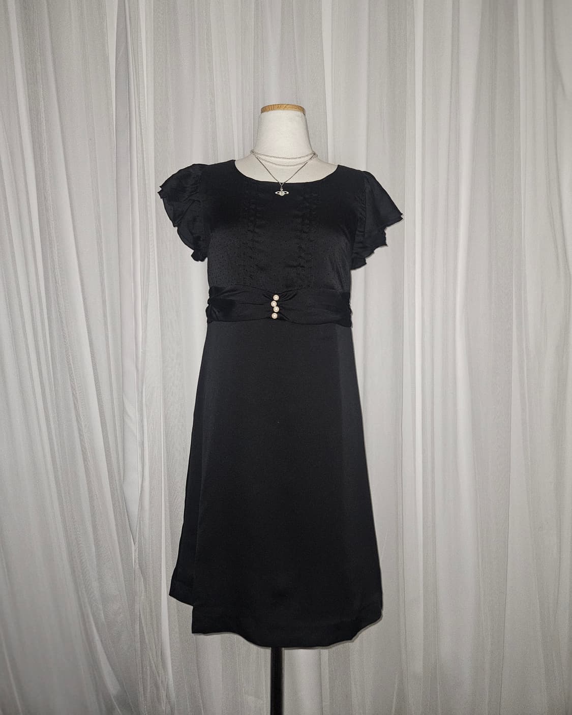 proportion 공겜여주 히메 펄 블랙 레이스 드레스 상품이미지1