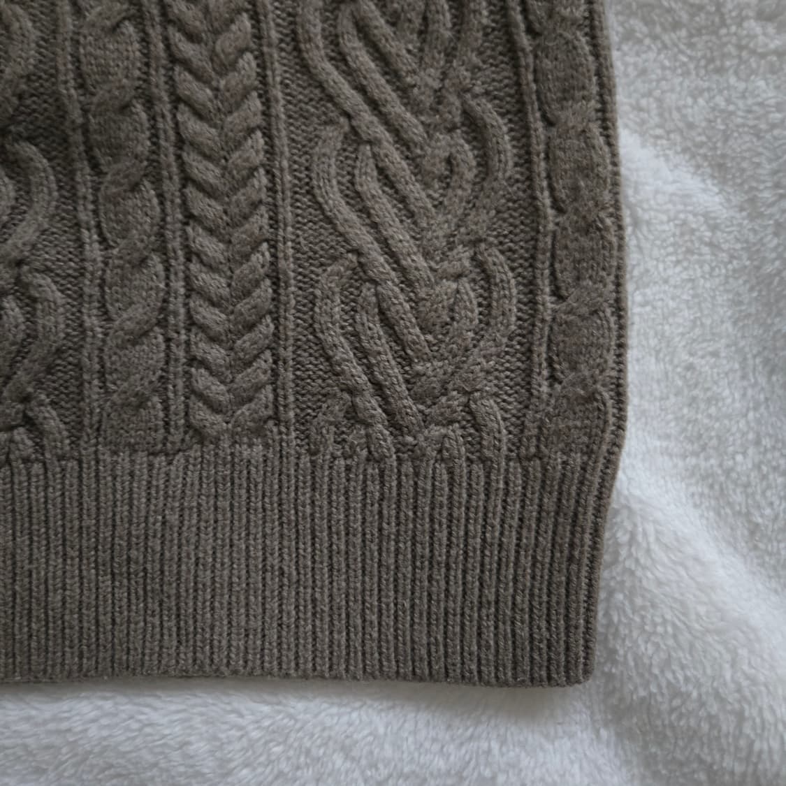 일본 빈티지 CINEMA CLUB 꽈배기 라운드 울니트 상품이미지4