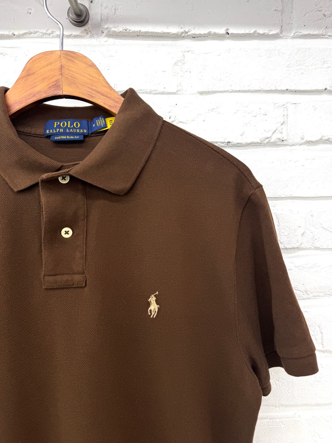 폴로 브라운 커스텀 슬림핏 pk 반팔티셔츠 상품이미지4