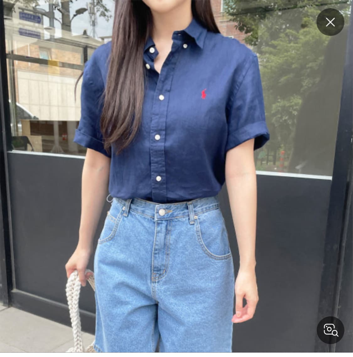 폴로 랄프로렌 보이즈 린넨 셔츠 네이비 (55 ~ 55반) 상품이미지2