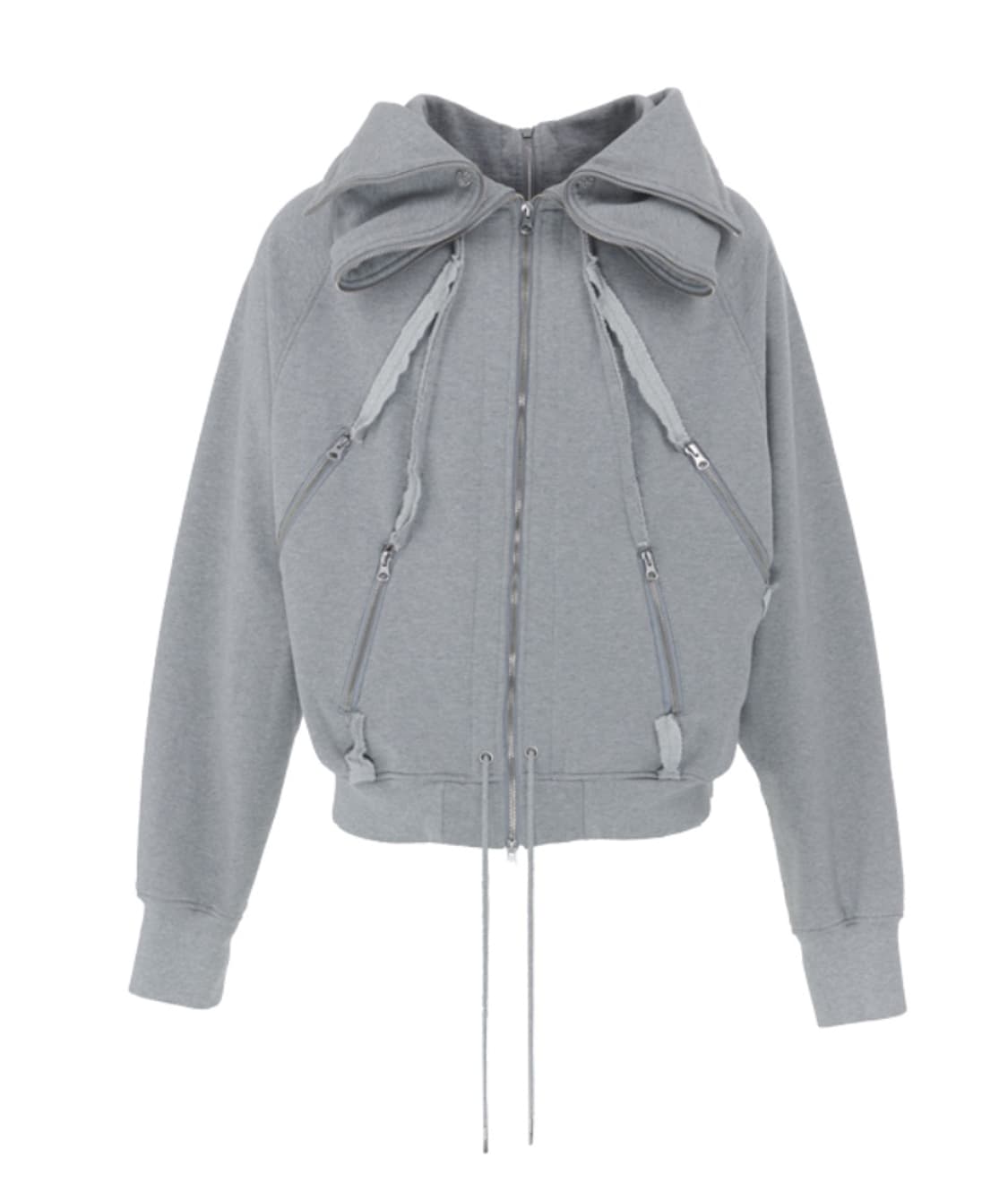 [S] 써저리 백 포스 스웻 자켓 멜란지 그레이 상품이미지1