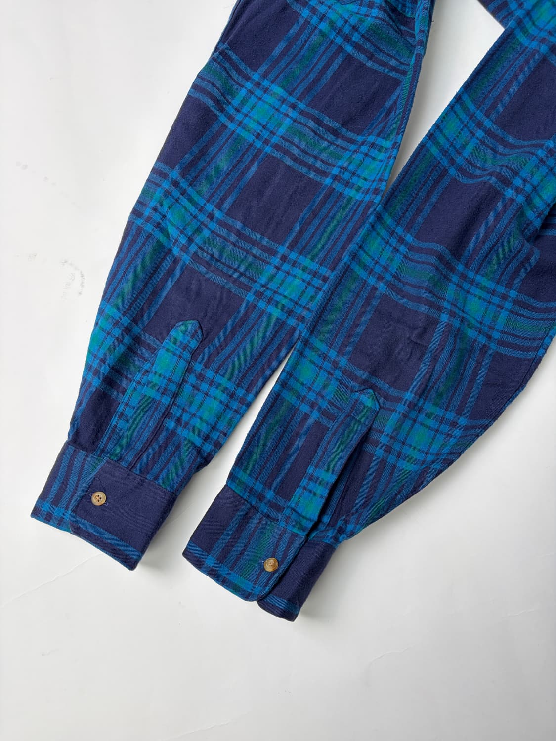 90s L.L.Bean Plaid Button Up Shirt (blue 상품이미지8