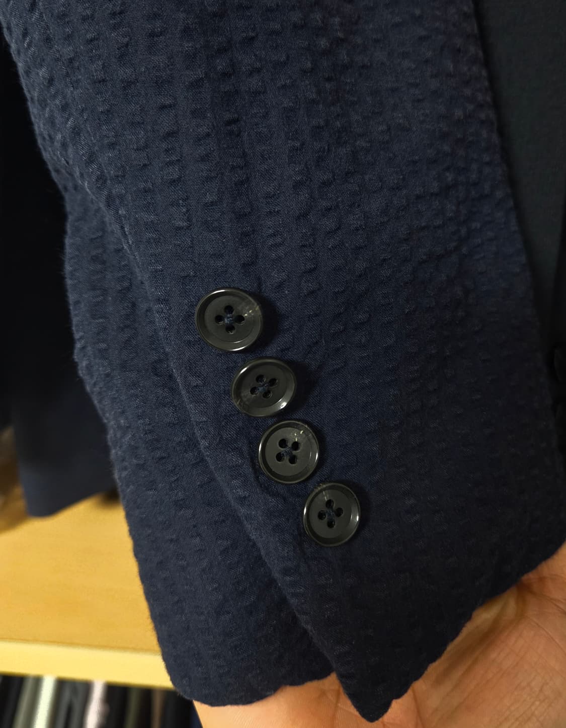 링자켓 네이비 시어서커 수트 54 상품이미지3