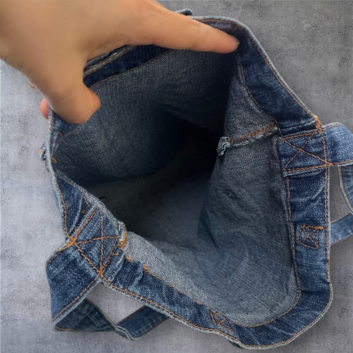 주카 Zucca 데님 로고 토트 크로스백 상품이미지4