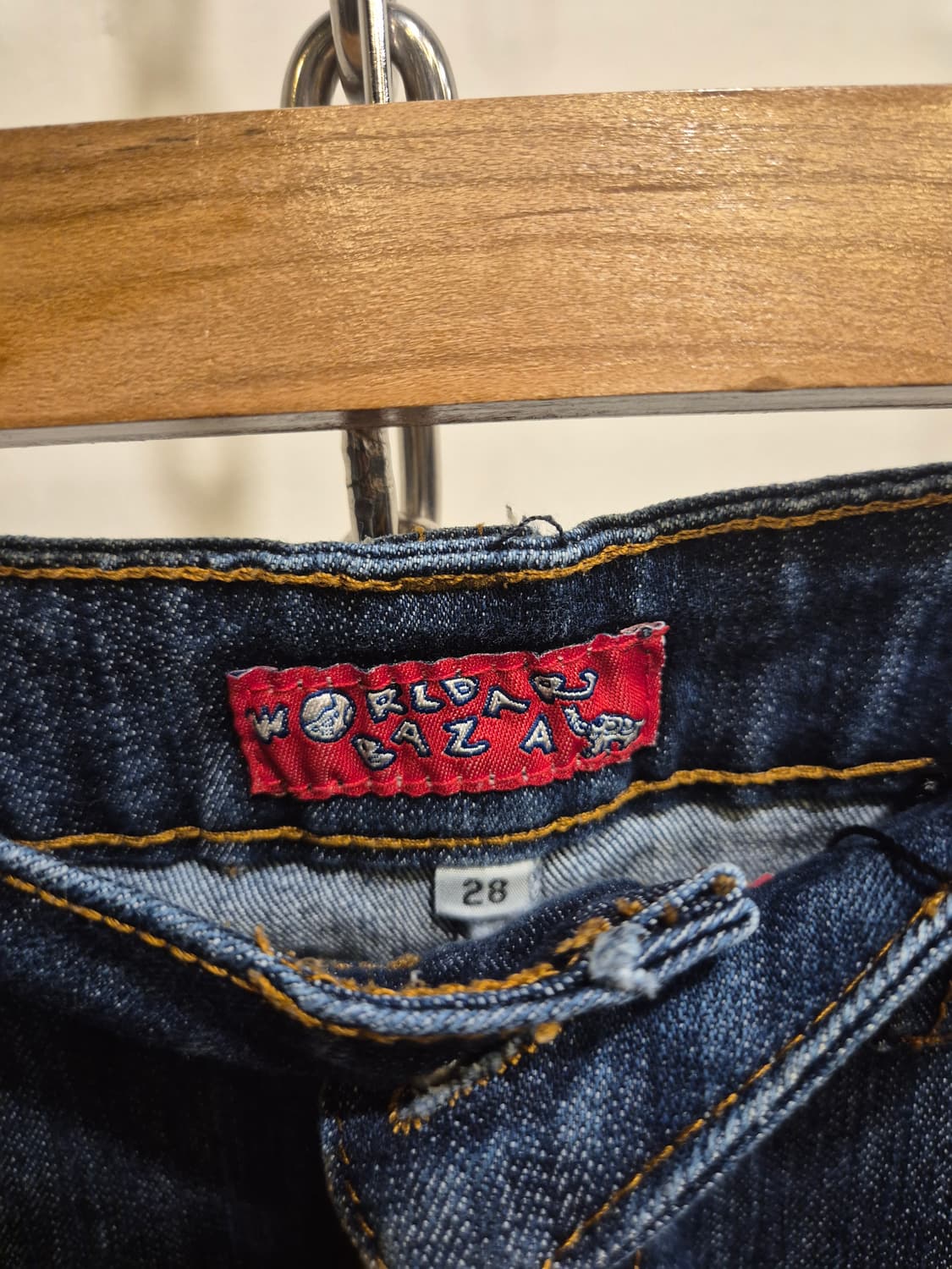 골드 버튼 디스트로이드 머메이드핏 데님 스커트 y2k 갸루 상품이미지6