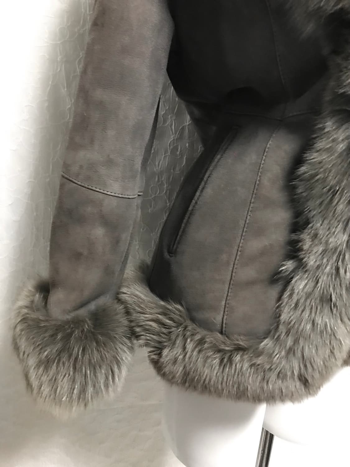 빈티지 y2k 갸루 퍼 트리밍 쉽스킨 양가죽 퍼자켓 상품이미지5