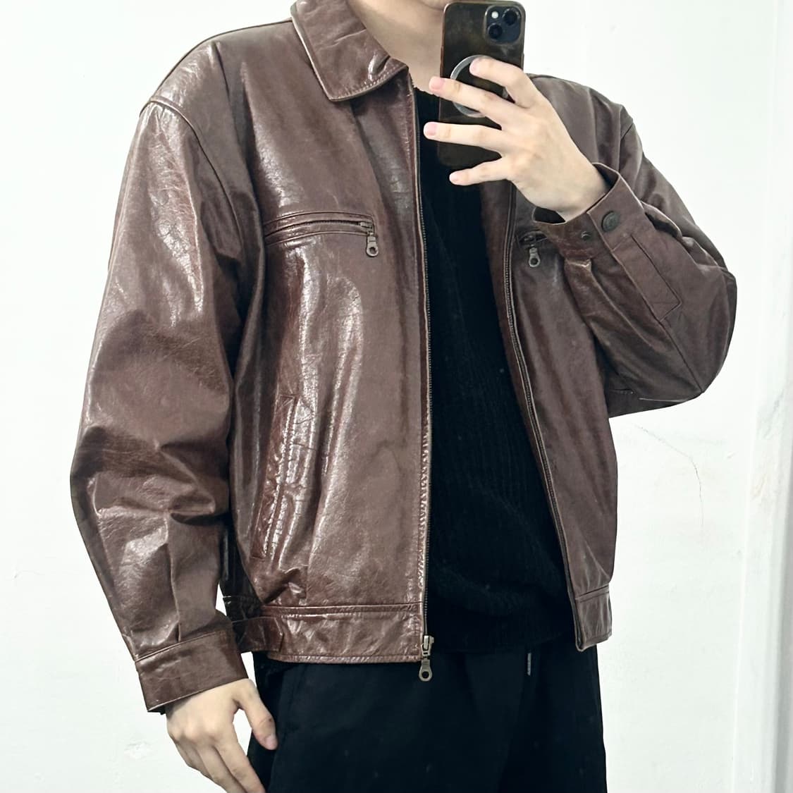 Christian Daniel 양가죽 봄버 자켓 상품이미지2