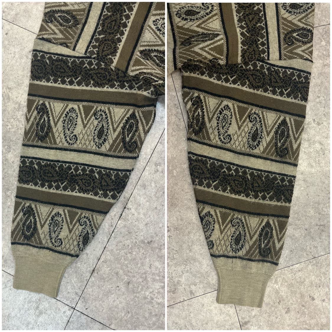 빈티지 노르딕 패턴 카라 니트 브라운 L #csz3038 상품이미지8