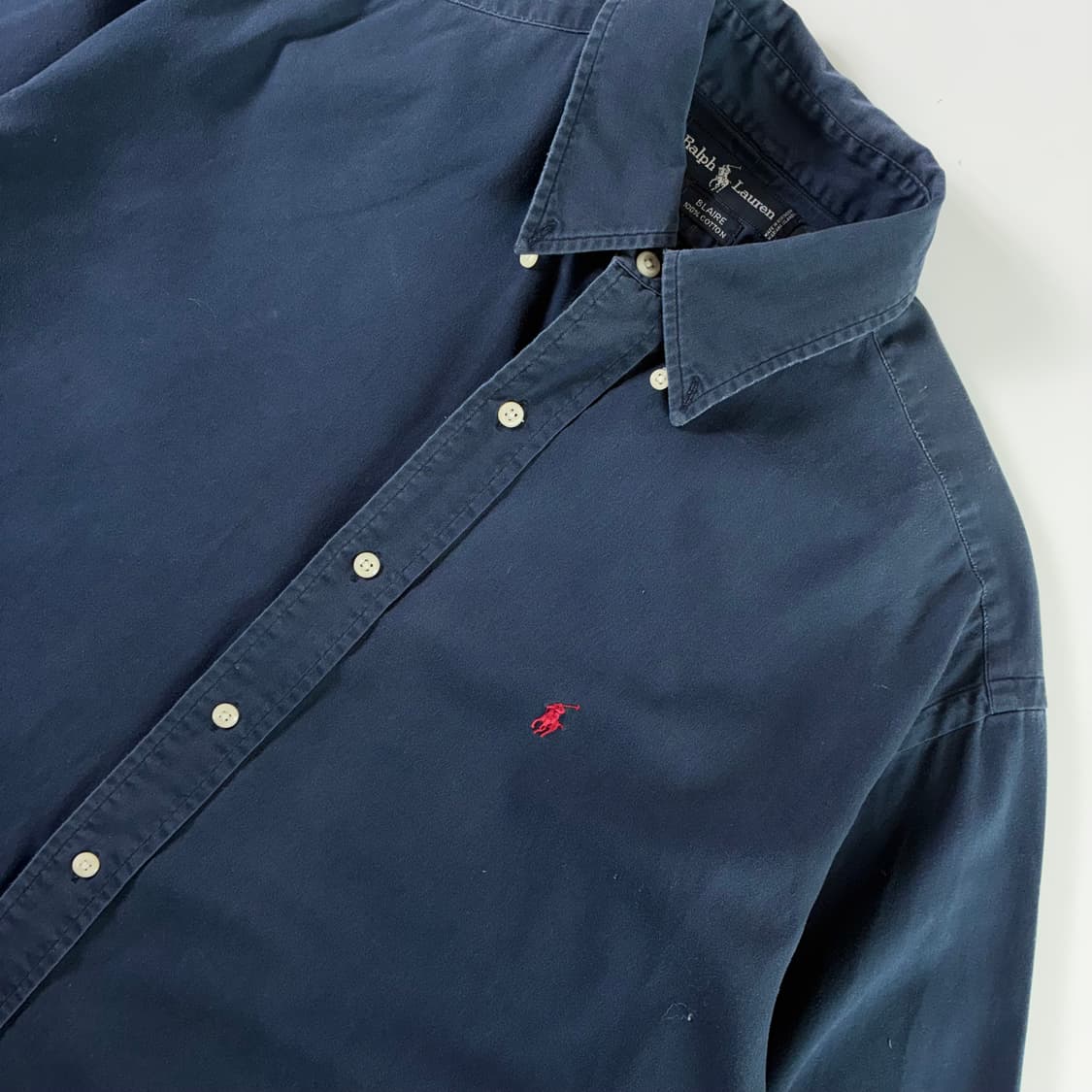 Polo  폴로 랄프로렌 자수 코튼 네이비 셔츠  상품이미지3