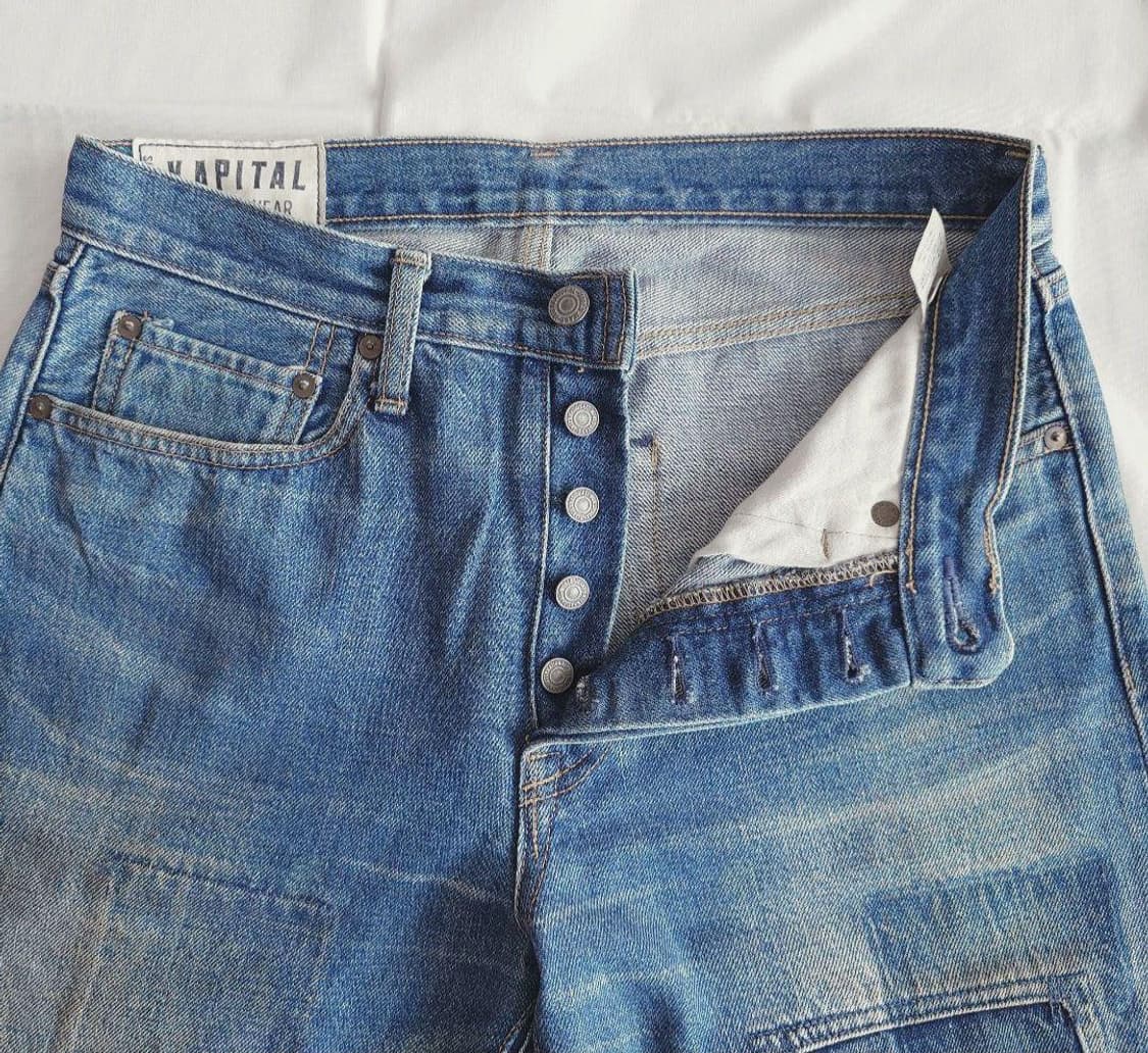 캐피탈 패치워크 리메이크 데님 팬츠 상품이미지2
