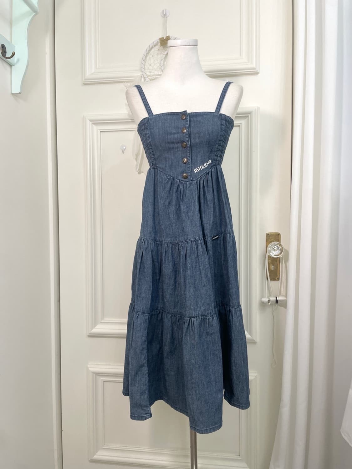 denim lovely cute midi opc 상품이미지1