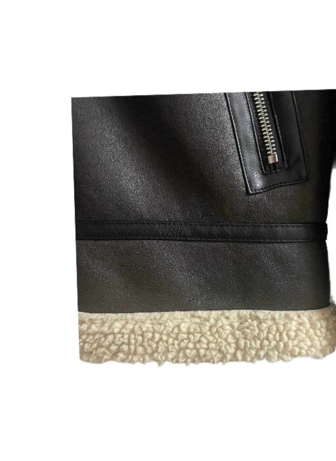 zara 자라 무스탕 크롭 자켓 브라운 상품이미지4