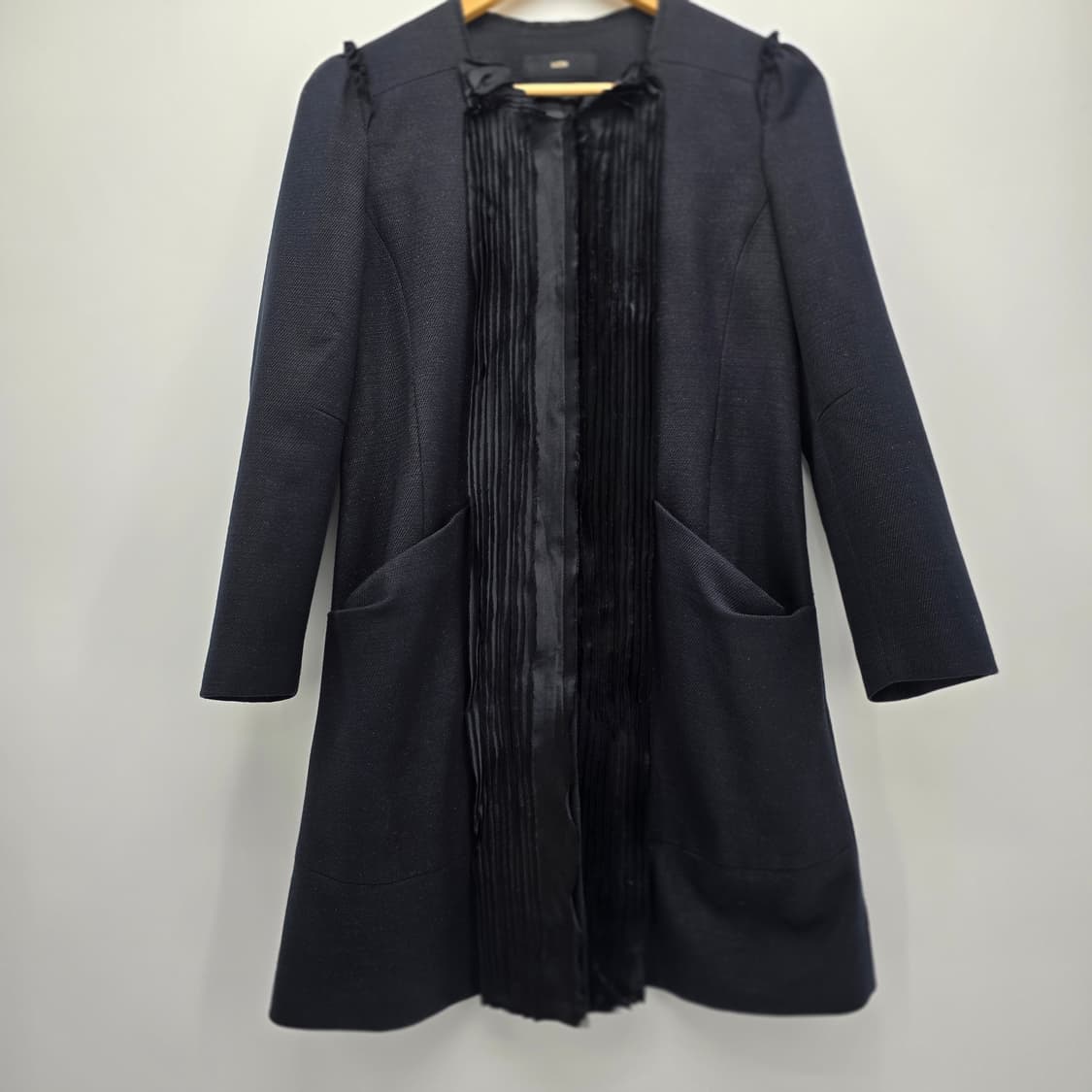 SYSTEM 블랙 프릴 간절기 코트 XS 상품이미지1