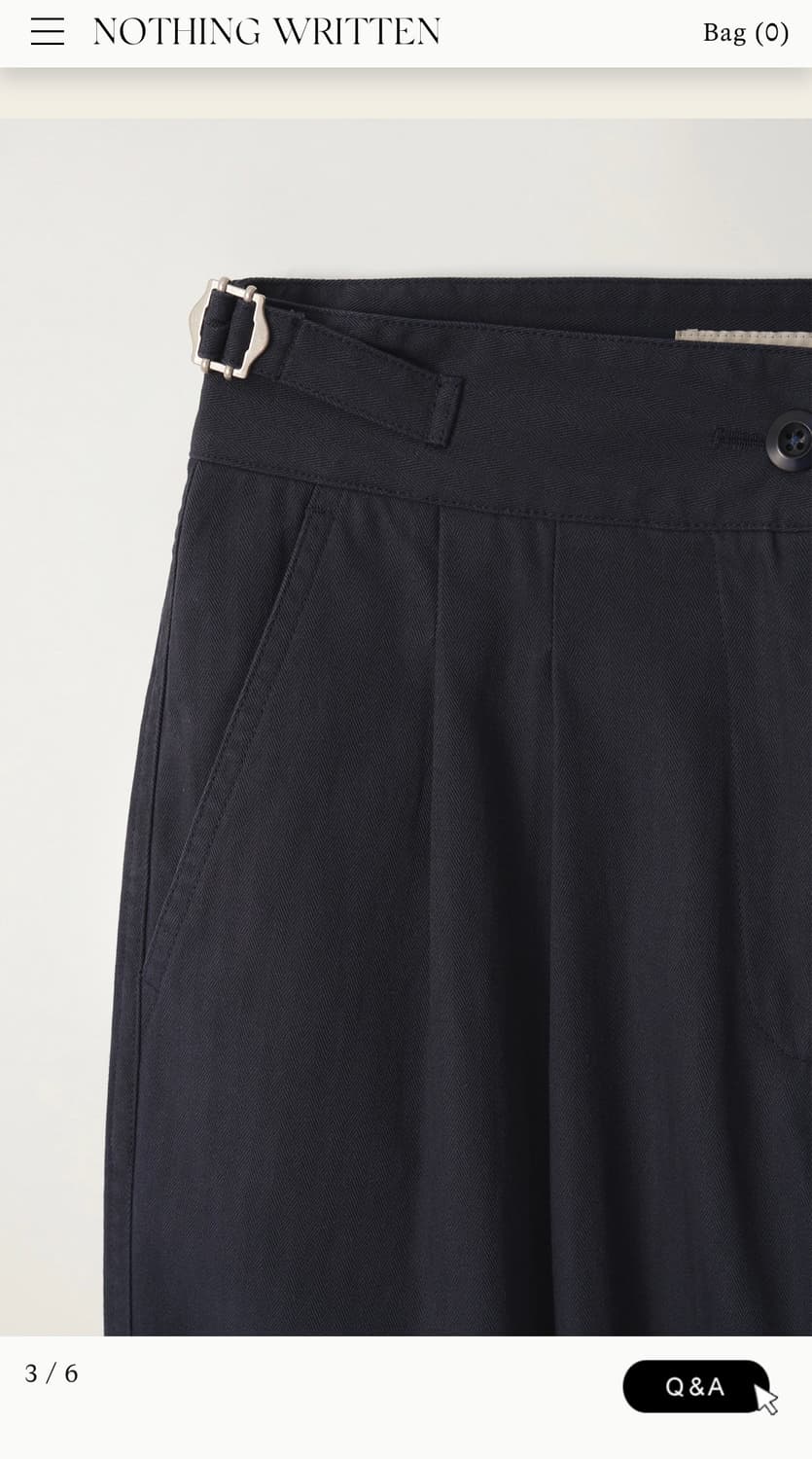 낫띵리튼 해링본 트라우저 네이비 M 상품이미지3