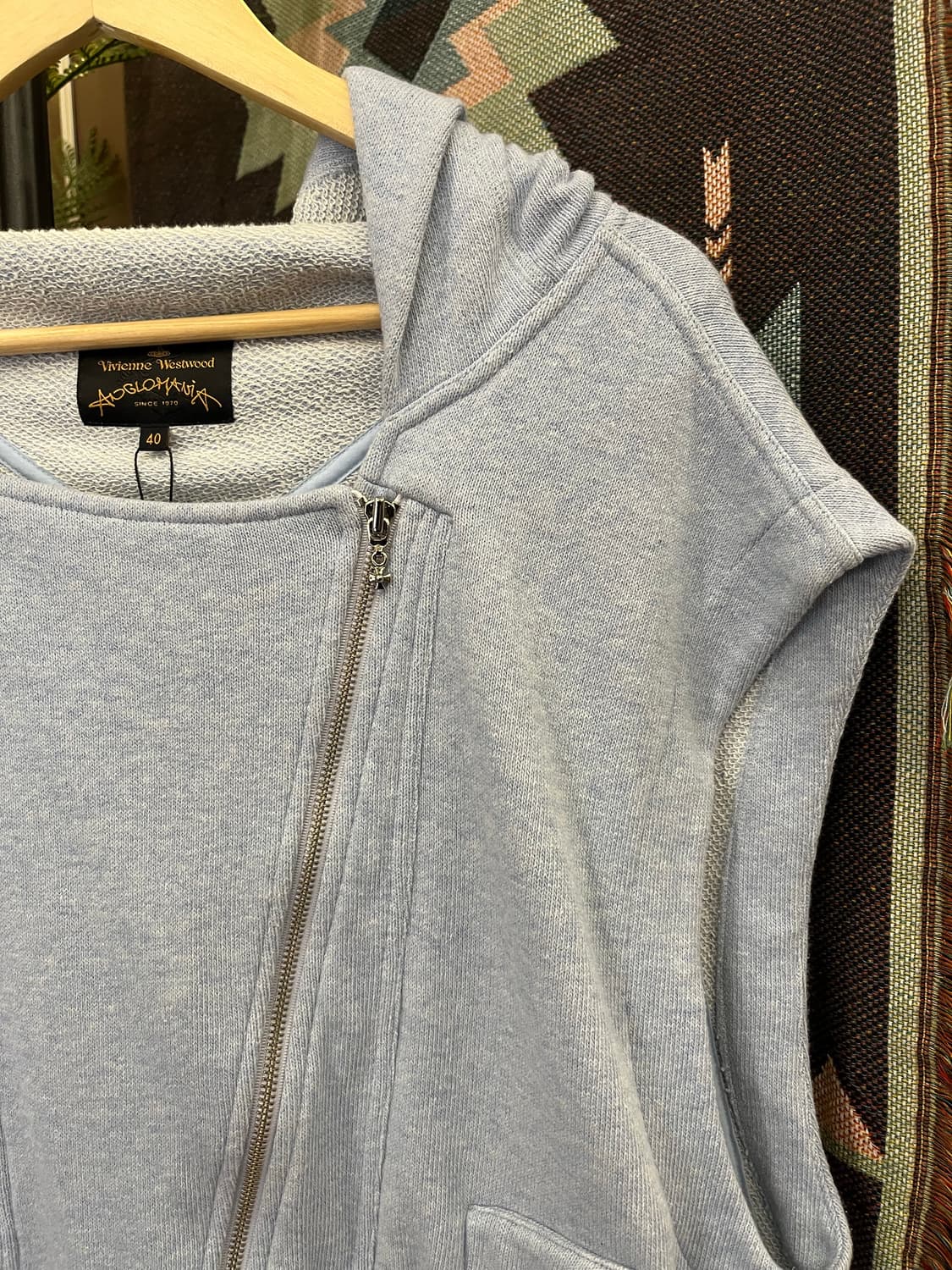 비비안웨스트우드 앵글로 매니아 비대칭 후드 베스트 #csz668 상품이미지3