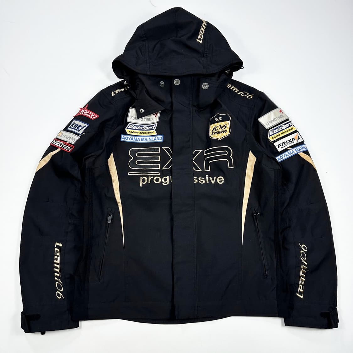EXR 블랙 패치 레이싱 바람막이 자켓 (실측 L) 상품이미지2