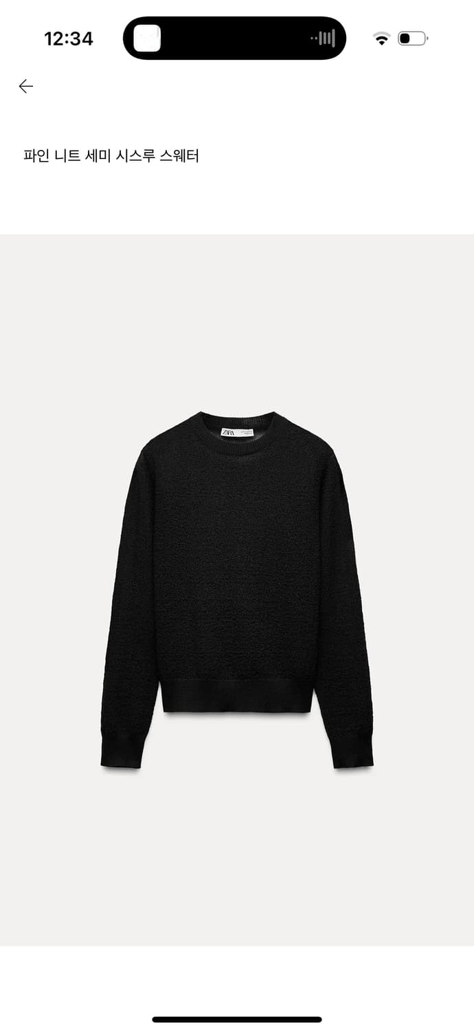 자라 파인 니트 세미 시스루 스웨터 상품이미지4