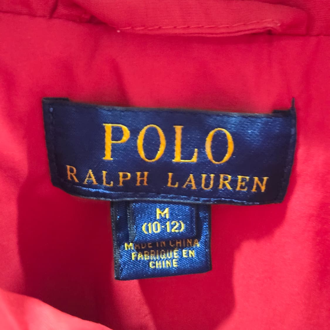폴로랄프로렌 키즈 바람막이 레드 M/10/12 상품이미지3