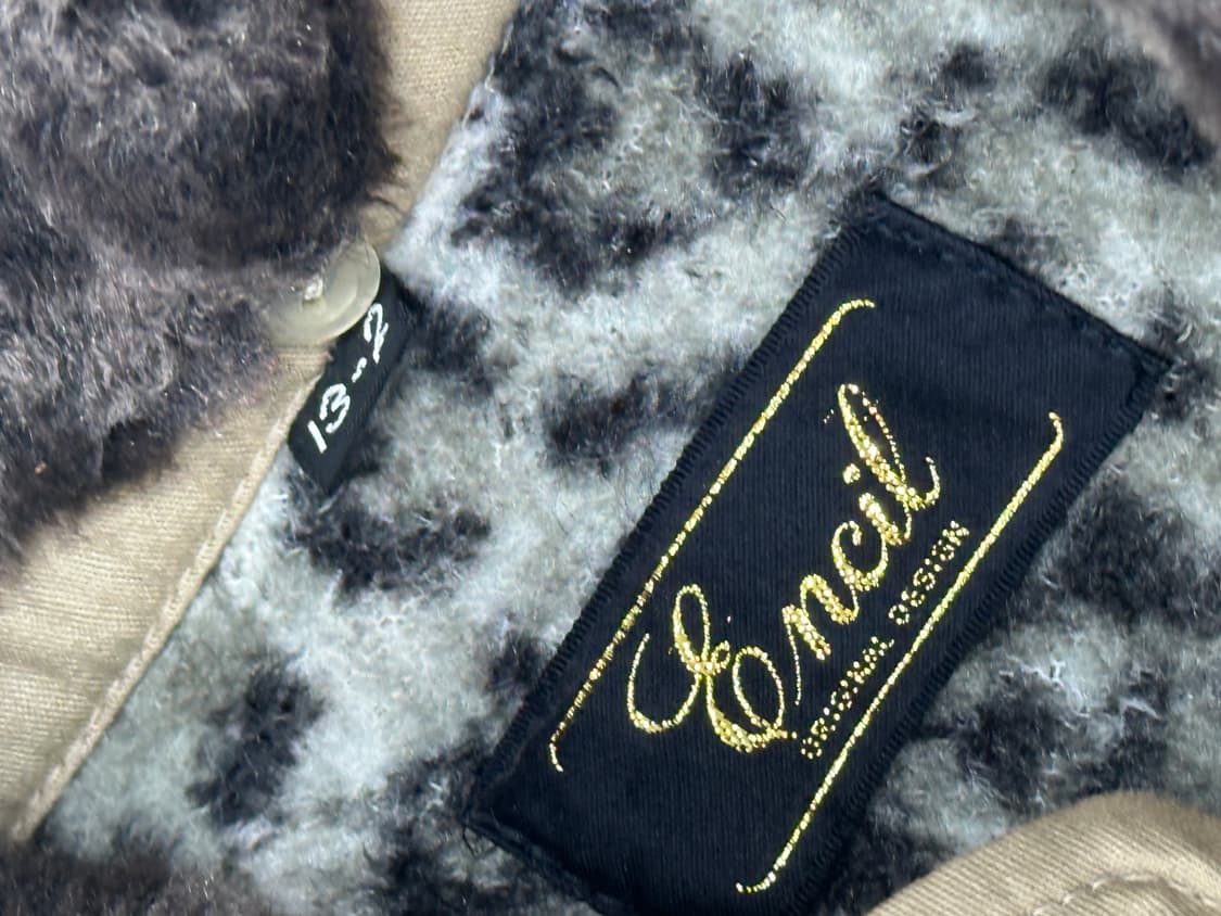 호피 퍼 오버핏 갸루  일본빈티지 베이지 봄버 러블리 자켓 상품이미지8