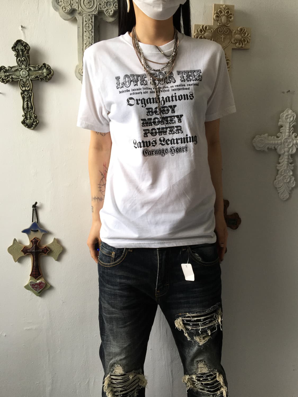 Lettering printing t shirt 상품이미지1