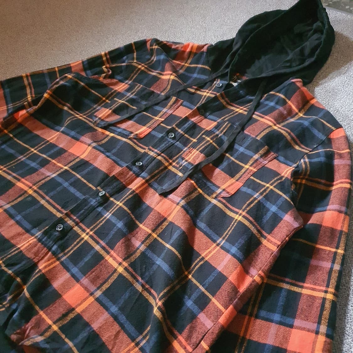 미국 수입 플란넬 체크 후드 셔츠 no.10 상품이미지2