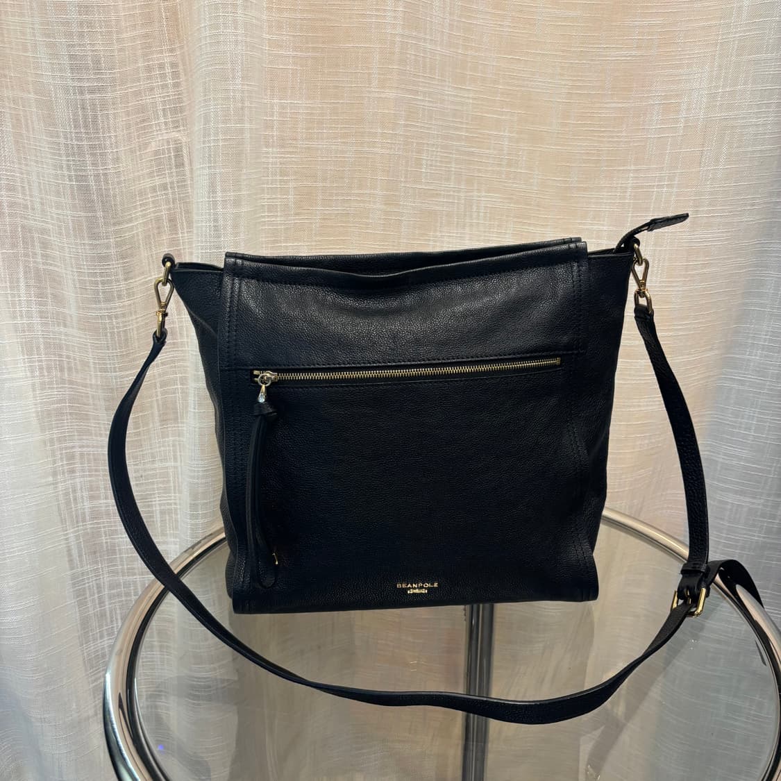 정품 빈폴 소가죽 크로스백     상품이미지1