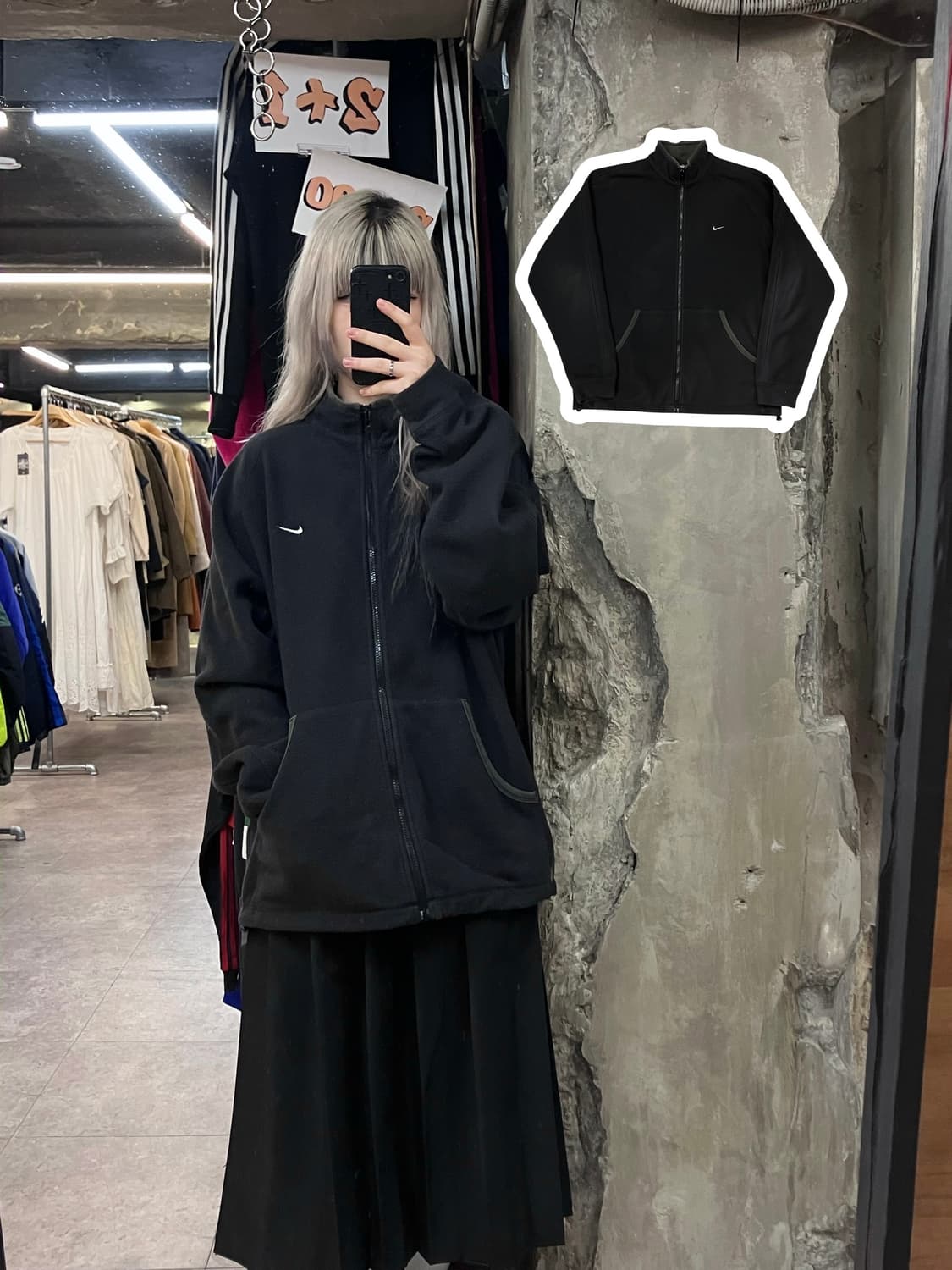 나이키 플리스 자켓 블랙 XL   #csz3780 상품이미지1