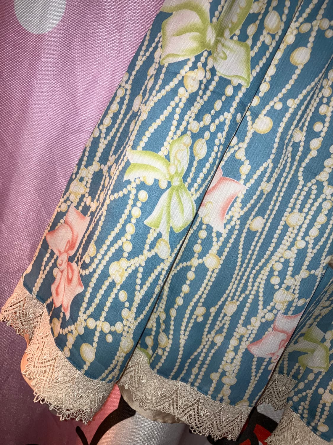 jpn 리본 에메랄드 스커트 상품이미지3