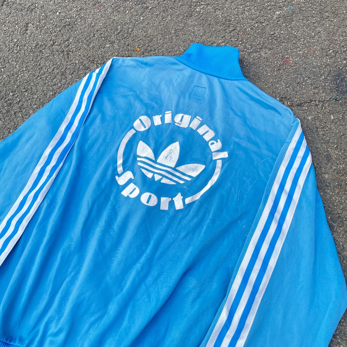 00s 아디다스 대대장 스카이블루 오리지날 져지 올드스쿨 트랙탑 L 상품이미지4