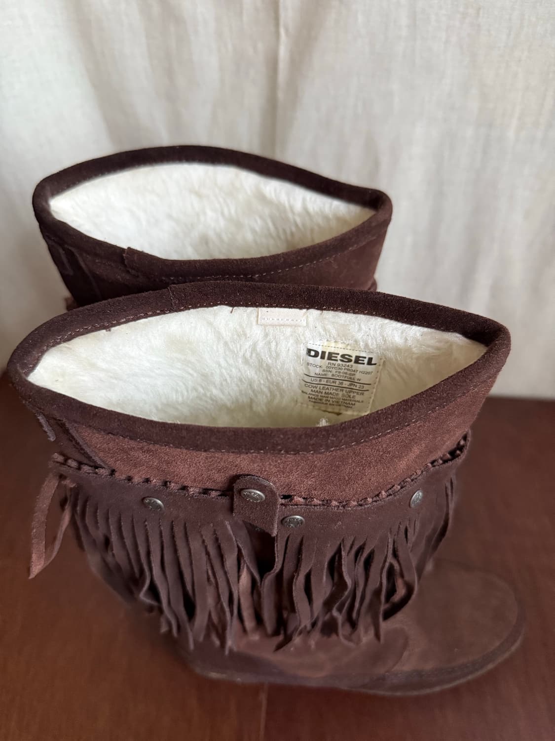 DIESEL suede fringe western boots  상품이미지6