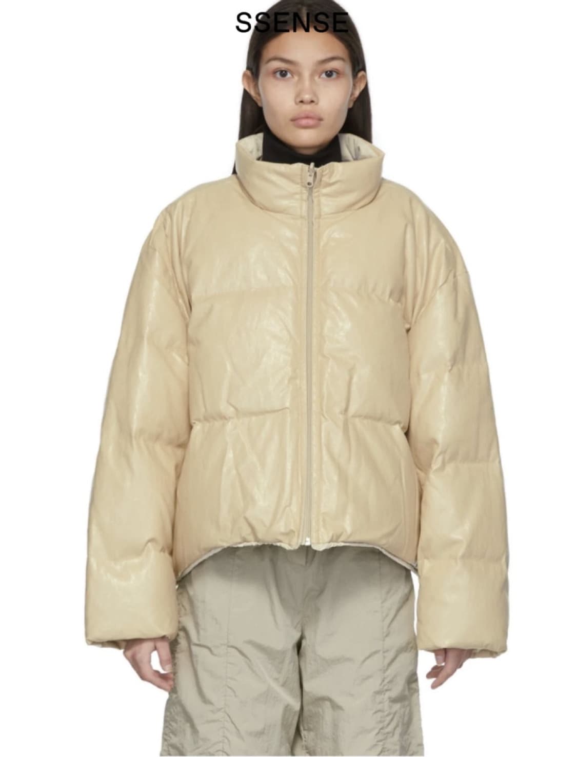 아모멘토 리버시블 레더 패딩 상품이미지1