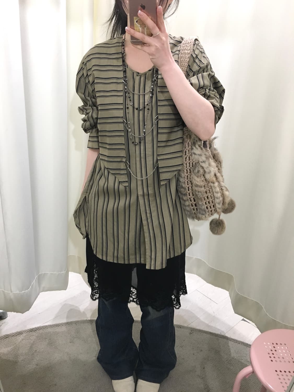 chain stripe blouse 상품이미지1