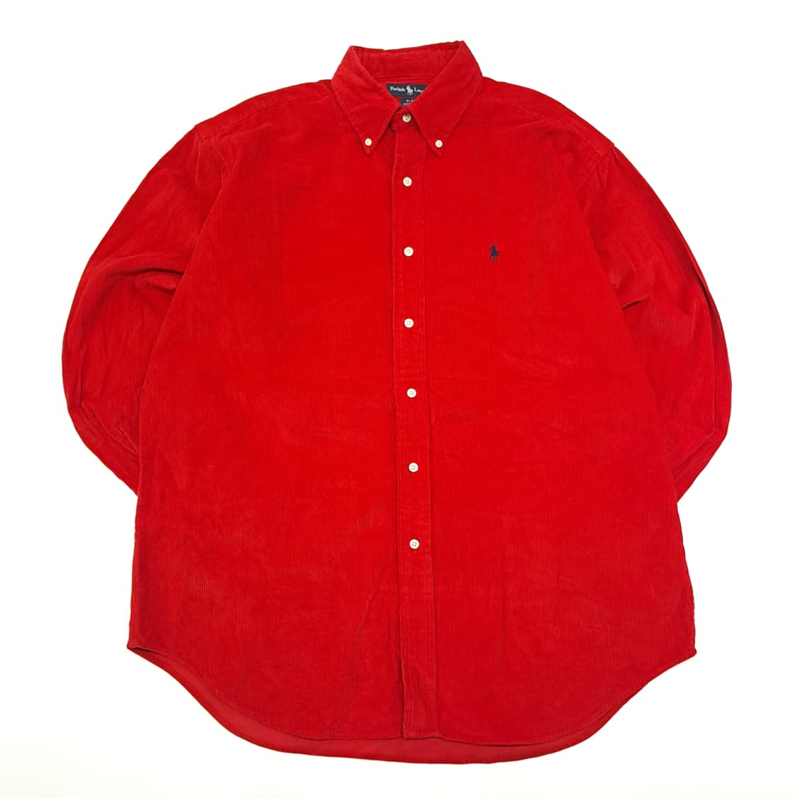 CN801 L 폴로 랄프로렌 USA 레드 코듀로이 긴팔 셔츠 남방 상품이미지1