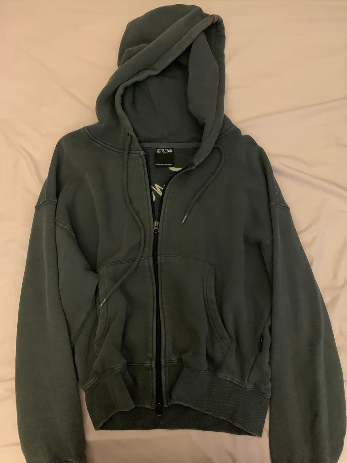 Bad Seed Washed Hoodie Zip-Up Dusty Blue 상품이미지3