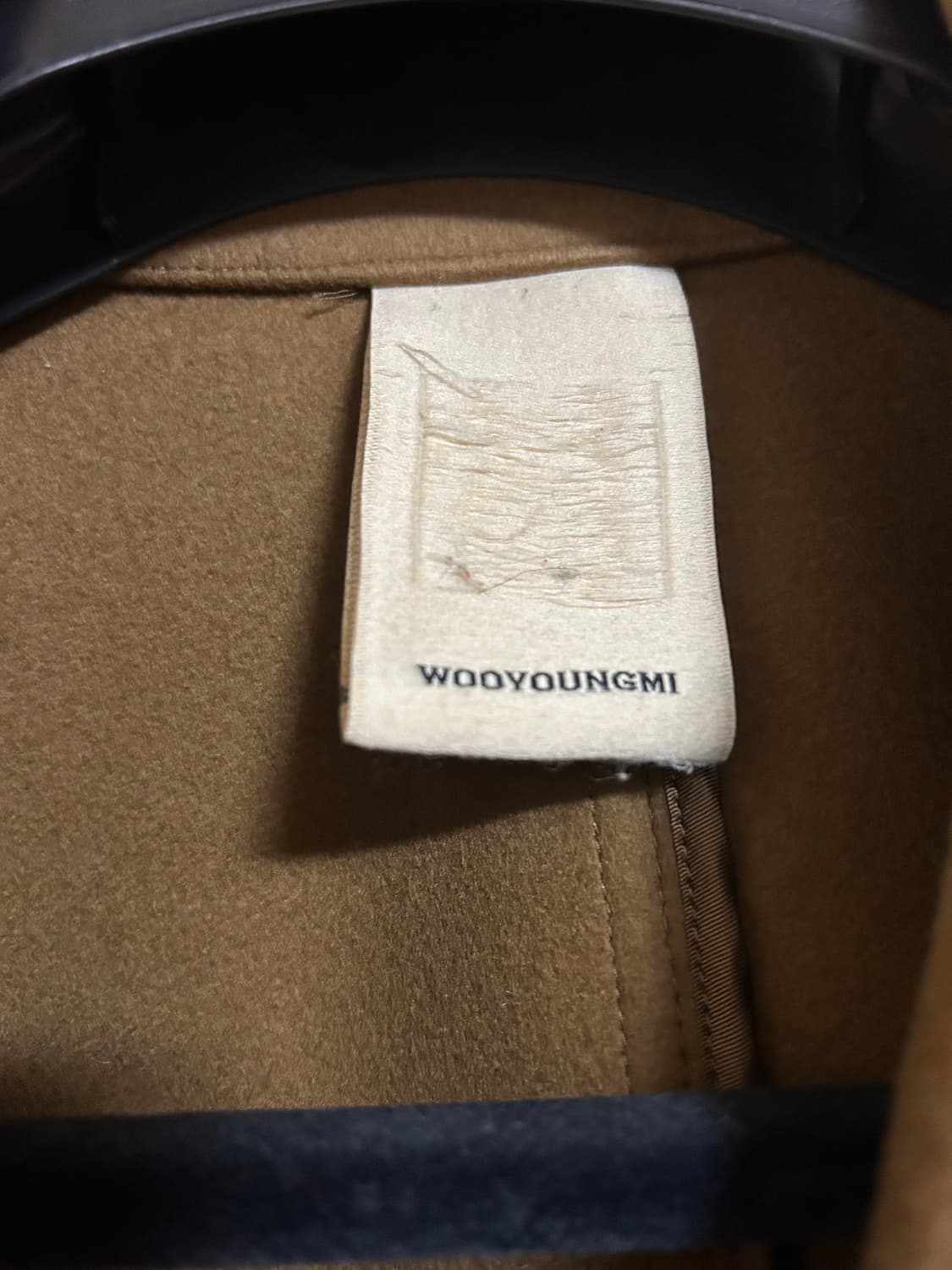 우영미 카멜 컬러 하프 코트 상품이미지3