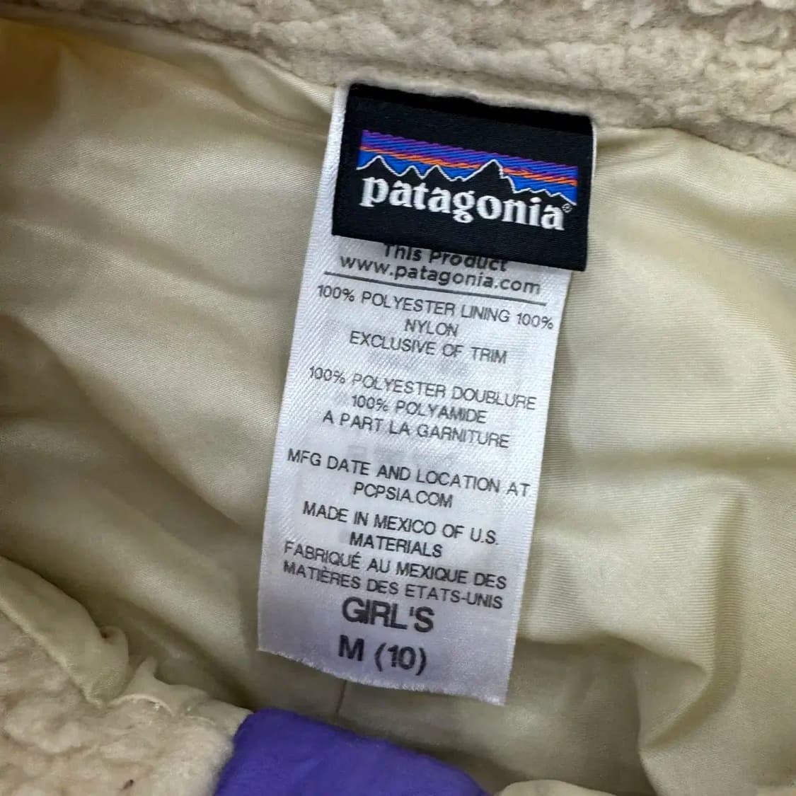 걸즈 M 파타고니아 레트로 플리스 집업 자켓  상품이미지5