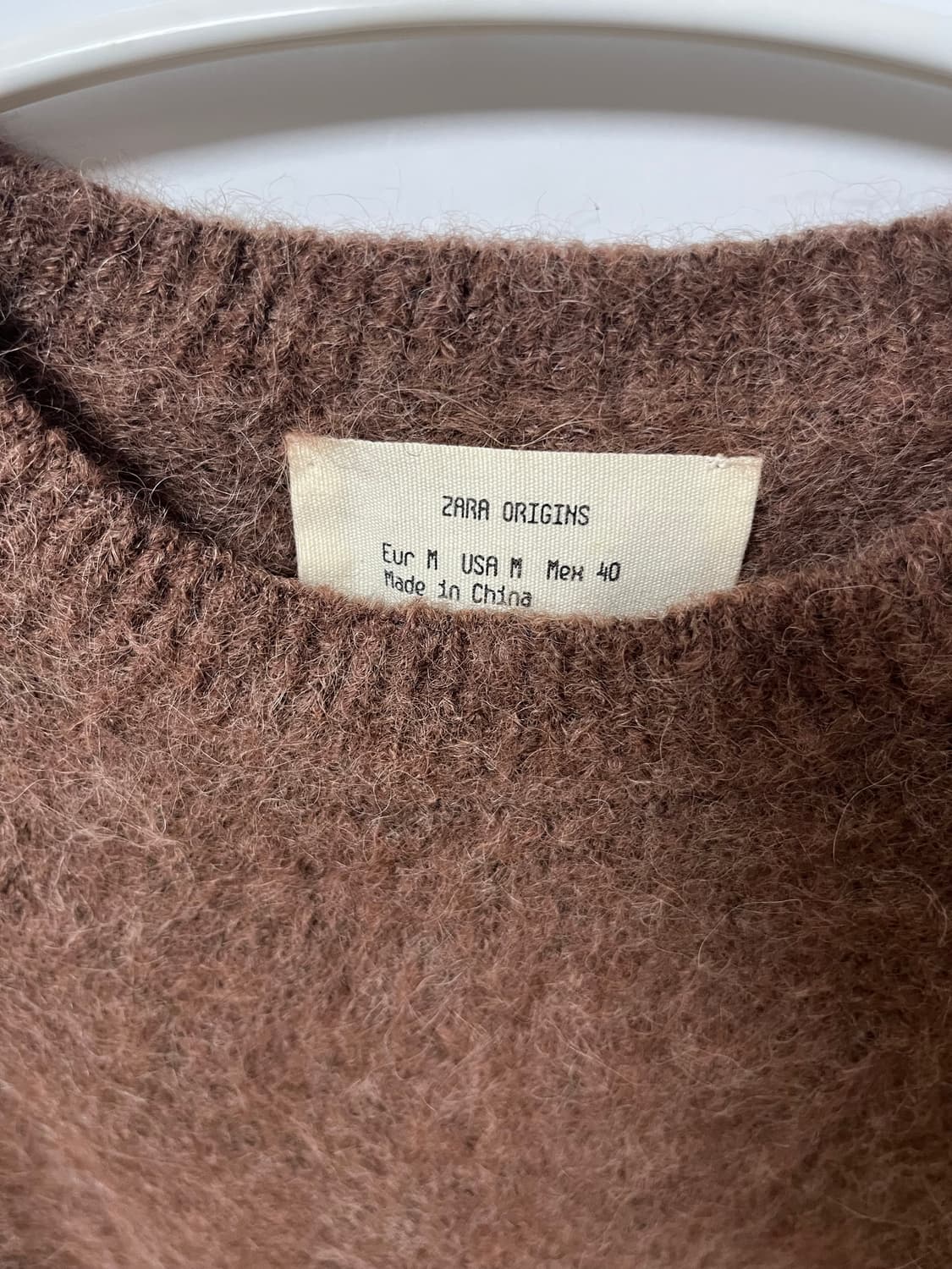 자라 오리진 브라운 모헤어 니트 상품이미지3