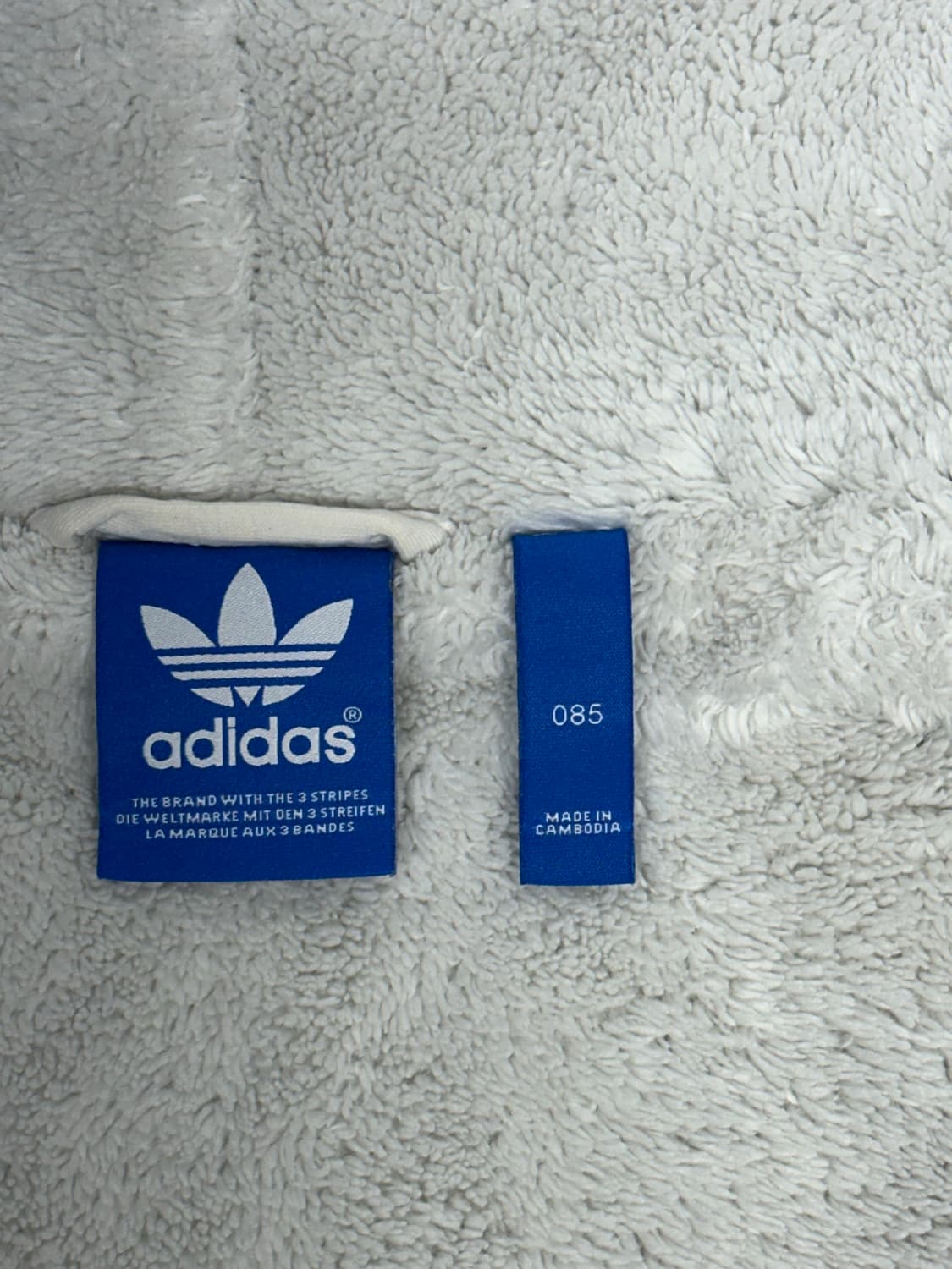 아디다스 네이비 화이트 삼선 내피 후리스 기모 후드집업 자켓 85 상품이미지7