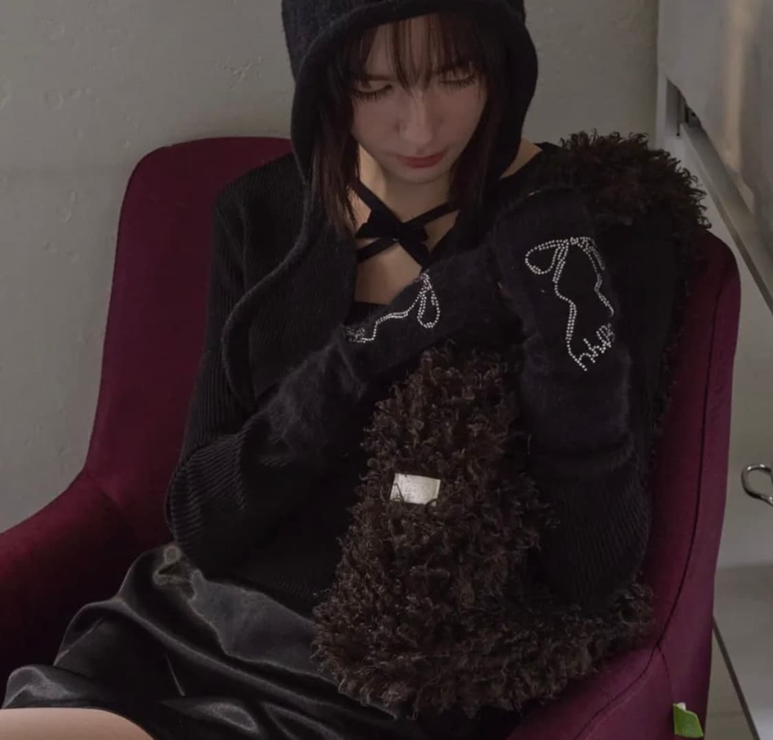 더블힙스 리본 앙고라 워머 상품이미지2