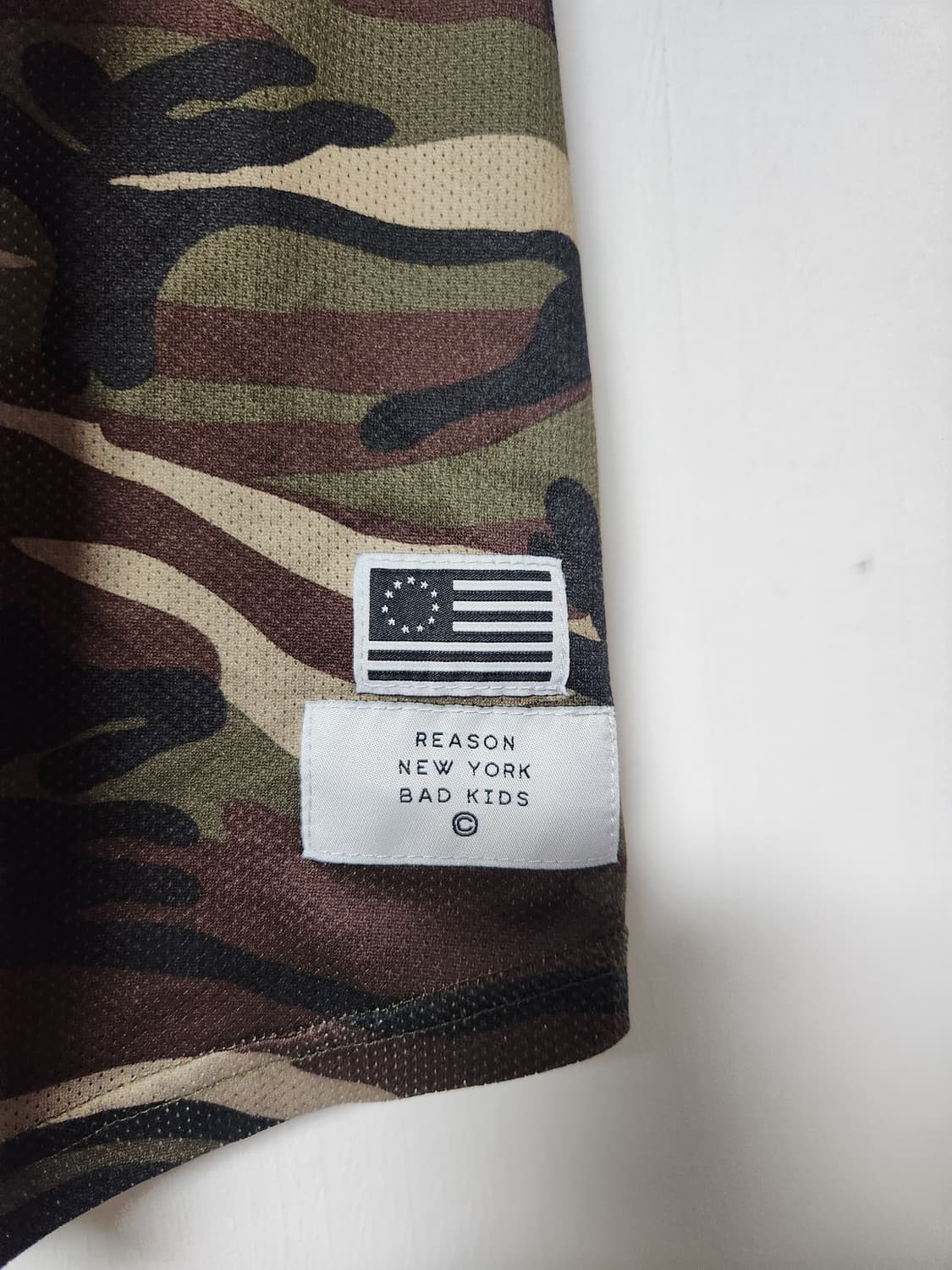 NY 카모 밀리터리 야구 셔츠  반팔티 S 상품이미지5