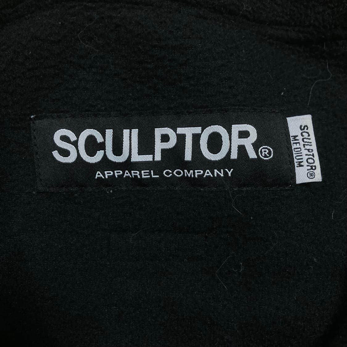 스컬프터 스몰 로고 블랙 플리스 자켓 상품이미지3